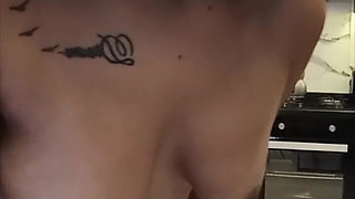 Young Girl Show with Tongue at Home