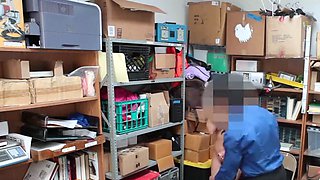 Sexy young secretary submits to a superior cop officer for