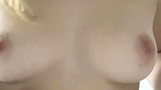 Handjob amateur blonde MILF and teen tug lucky dudes cock