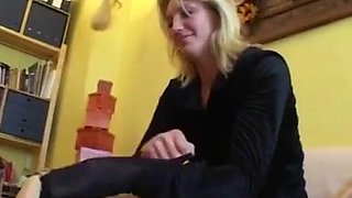 Blonde Milf In Sexy Stockings Fingered And Fucked: Blowjob, Hardcore  Amateur Porn