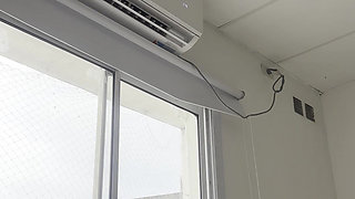 The neighbors see me masturbating