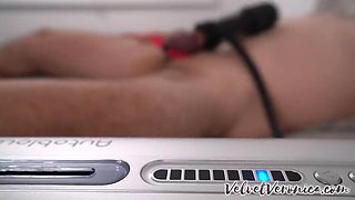 VelvetVeronica Gets a Hand and Blow Job Machine - Vacuglide 2