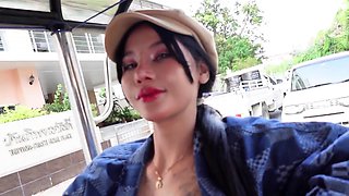 Super cute Thai teen amateur threesome