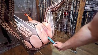 British BBW Kittys Fan Wish Fulfilled: Banana Stuffed in Her Ass and Chocolate D