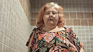 Big Beauty Nurse Vicki Dances and Strips in the Bathroom!