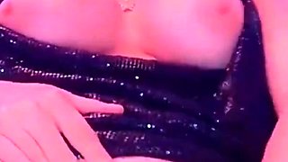 Close up with teen blonde sex doll rubbing her cunt
