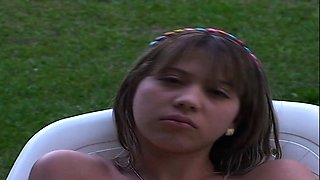 Little Bree Teasing Outdoors
