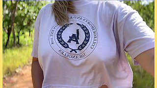 Just a Happy Day Hanging Out Flashing My Tits in Outdoor Flashing Dare