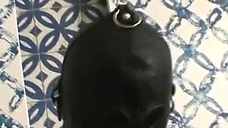 Humiliated the masked foot fetish guy