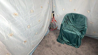 Mrs Mature Feet Stripping Down to Her Big White Granny Pants 424