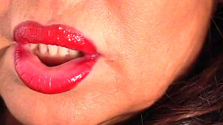 Hot mature Amanda in stockings and mules