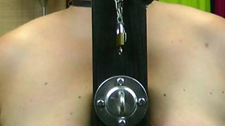 Fixed to a Pillar, He Spanks My Big BBW Tits and My Large Nipples, It Just Turns Me on.
