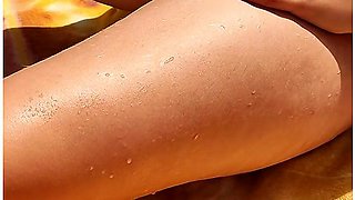 Amateur Girl, First Exhibition On A Beach