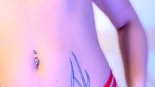 A Latina with a Tattooed Butt Dances for You
