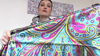 Sexy Satin Scarf Games with Thick Red Lips, JOI, Lady Victoria Valente