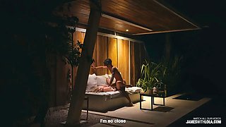 We made love beside the pool at night