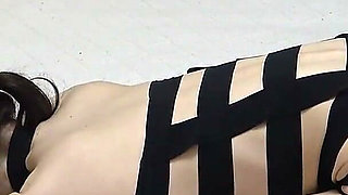 Slender Mini Sexy Dress Girl's Room, Cute Japanese Girl Working Out in No Bra See-through Mini Dress While Thong Panties Wedgie