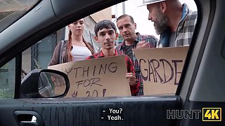 Hunt4k. red haired stunner showed her vagina and then this happened...