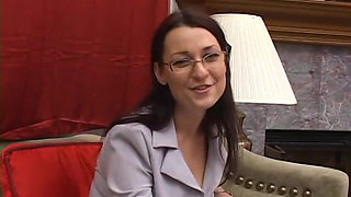 Nerdy MILF Secretary Blows POV JOE
