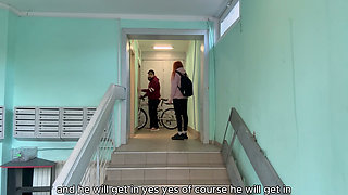 The stranger on the bicycle turned out to be a very hot girl.
