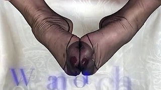 Hot British Granny in Lingerie & Stockings - Sandra's New Panties & Massive Tits