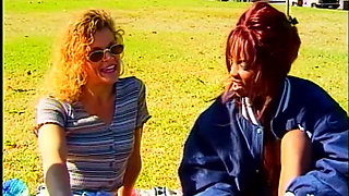 Black and white foursome ass fucking pussy licking in 69 position