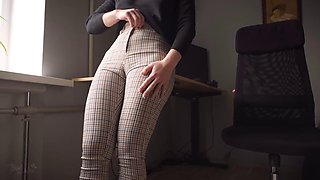 Naughty Coworker Cameltoe Tease And Denial