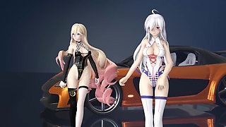 Chocolate Cream Duet Striptease Black Stockings White Stockings Racing Leotards