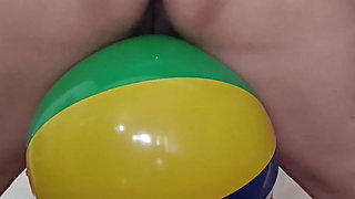 Using My Big Butt and Big Ass to Play with and Bounce a Beach Ball