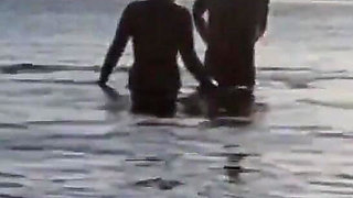 Romantic Sex at a Public Beach