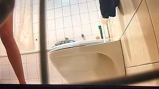 Teen in Bathroom Shower