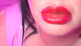 Pink Latex - BBW Deep Throats Her Toys!