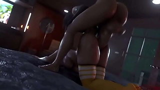 Ada Wong fucks Claire Redfield with big cock in 3D animation