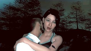 My hot Desi girlfriend gets her tight pussy pounded in the jungle