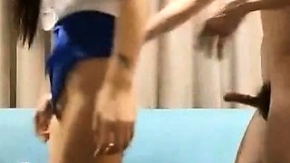 Close up Asian sex scene with cunt around her dick