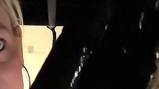Close up Ruined Multiple Times Into a Glass on the Milking Table