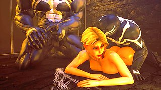 Gang-fuck, gwen stacy spiderman, venom hentai