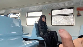 Public Train Flashing with Stranger