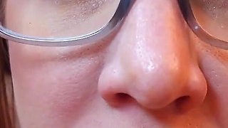 Leather Boot Fetish Blowjob JOI Glasses Facial POV