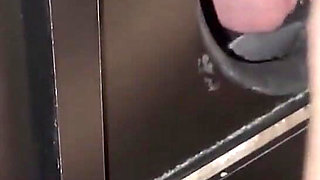 Giving Blowjob to Stranger at Gloryhole Today in Front of the Tame Cuckold