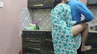 Indian Step Mom Gets Pussy and Ass Pounded by Step Son in Kitchen