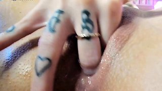 Solo blonde wam fetish enema toyed with anal dildo