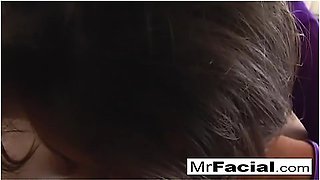 Pornstar savors thick load across her face