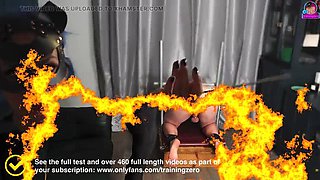 Pegging His Ass With New Metal Canes - Femdom Bondage Slave Test
