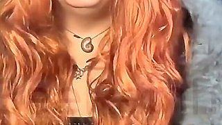 Smoking Brazilian Saggy Tits Redhead Goddess in Fur and Latex - Dancing to My Music