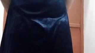 Indian Homo Crossdresser Gaurisissy perceiving super-naughty in Blue Salwar Kurta