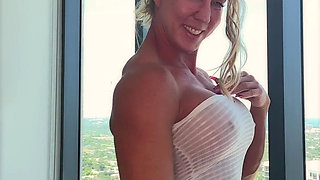 Extreme Sheer Bra and Panties Plus Dress - Sexy Try-on