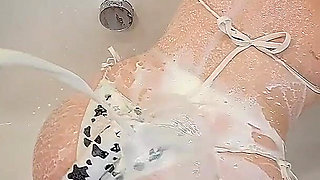 Cute Cow Gives Milky Blowjob