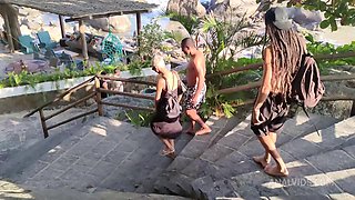 Heloas Big Ass Wrecked by 60 Dudes on Beach