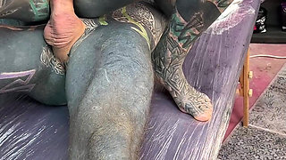 Tattooed Girl Gets Her Titties Inked Then Rides Cock & Takes Anal